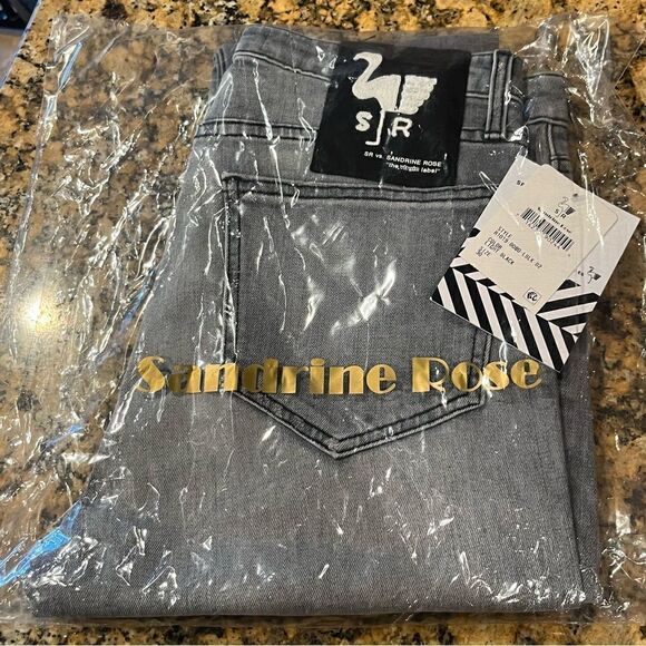 Sandrine Rose High Waisted Skinny Jeans Size 30 Distressed Grey - Picture 6 of 7